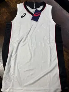 ASICS 陸上用シャツ Lサイズ ホワイト/ブラック レディース用