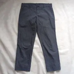 ユニクロ　アンクルパンツ　ネイビー　チェック