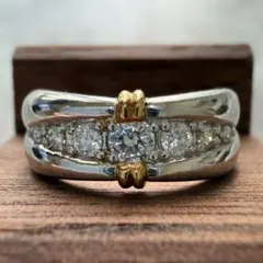 K18/Pt900 D0.26ct ダイヤモンド ゴールド プラチナ コンビ - メルカリ