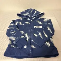 PUMA パーカー　ブルー　総柄　120サイズ