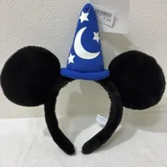 未使用タグ付きミッキー耳 魔法使い帽子 カチューシャ