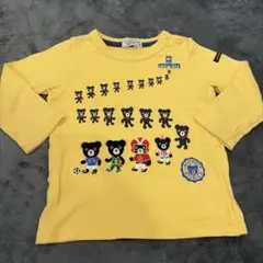 ダブルB クマ刺繍 長袖Tシャツ 90cm