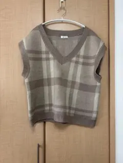 INGNI ベスト 茶色チェック