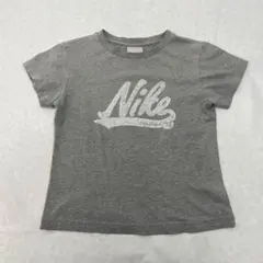 【90s銀タグ】NIKE チビT グレー M 短丈 バックロゴ Y2K ピチT