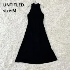 【UNTITLED アンタイトル 】（M）ノースリーブ　ハイネック ワンピース