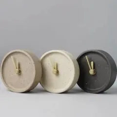 美濃焼 静音 置き時計 ゴールド インテリア 陶器 おしゃれ