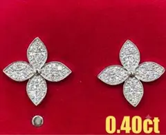 ☆0.40ct☆✨ダイヤモンドK18フラワーピアスイヤリング - メルカリ