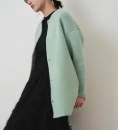 【人気カラー】ELENDEEK | ラクーンミックスダブルカーディガン