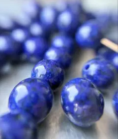 天然石ラピスラズリ　ビーズ　６ミリ　ラウンド　10個