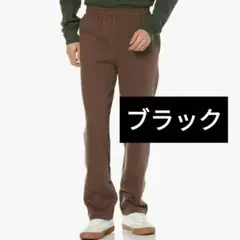 メンズ スウェット ズボン ブラック 裏起毛 XL 暖かい