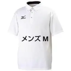 美品 MIZUNO メンズM ドライサイエンス 半袖ポロシャツ ボタンダウン 白