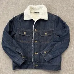 [美品]GU ジーユー　デニムジャケット　ボア　140