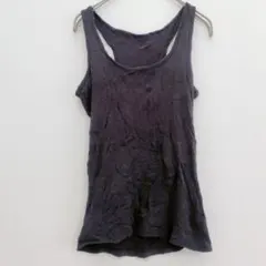 タンクトップ 【フリーサイズ】ダークグレー スリーブレス 無地