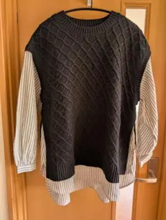 フェリシモ　リブインコンフォート　重ね着風セーター　LL