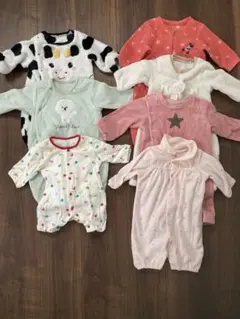 ★7点セット★70サイズ未満★カラフルロンパースセット