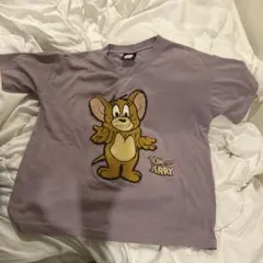 トムとジェリー サガラ刺繍 半袖 Tシャツ 130㎝ キッズ 紫のサムネイル