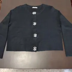 Rosa Tiara 黒 長袖カーディガン