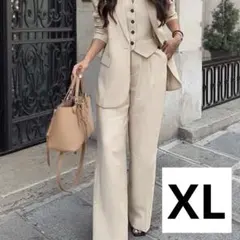 【 専用 】セットアップ ベージュ パンツスーツ 上下セット 結婚式 卒業式
