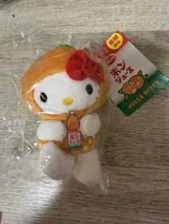 愛媛限定】ハローキティ ポンジュース マスコット ぬいぐるみ ご当地