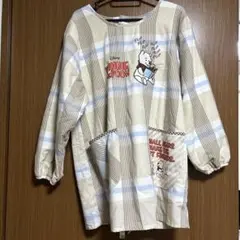 プー さん割烹着 ベージュストライプ