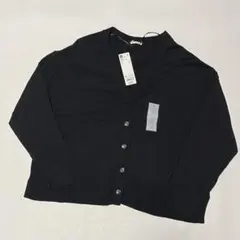 新品未使用 GU UVカット ボクシーカーディガン ブラック ジーユー