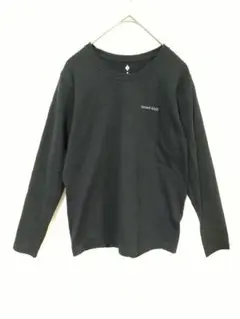 モンベル　mont bell　長袖カットソー　レディースS　黒色　ロゴ入り