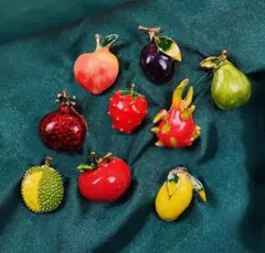 フルーツモチーフ ブローチ 9個セット