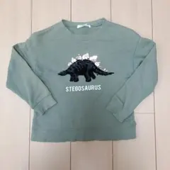 GLOBAL WORK ステゴサウルス スパンコール トレーナー 120cm