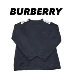 BURBERRY BLACKLABEL ✨ブラック　セーター　ノバチェック　冬服