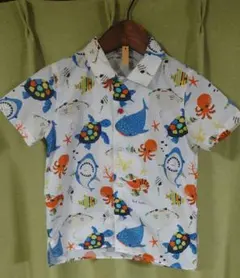 美品110【PaulSmithJunior】サマーシャツ/トップスアロハ男の子