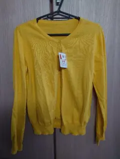 Mサイズ UVカット イエローカーディガン 新品タグ付き