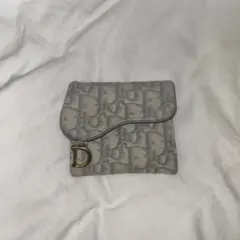 Christian Dior 三つ折り財布 グレー系 Christian Dior ディオール 財布 レディース ブランド 三つ折り