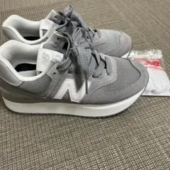 グレースニーカーWL574 NEWBALANCE厚底23.5ニューバランス