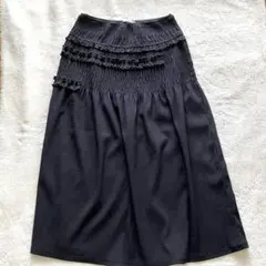 ユニクロ×セシリーバンセン シャーリングスカート L 黒のサムネイル