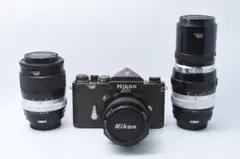 希少 航空自衛隊仕様 Nikon F オリーブ色塗装 レンズ 3本付 セット