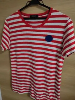 BURBERRY BLACK LABEL 赤白ストライプ Tシャツ サイズ2