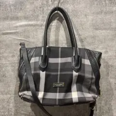 ブルーレーベルクレストブリッジ 2way トートバッグ チェック
