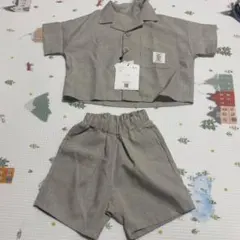 バースデイ　Tiny manon kids グレー セットアップ　シャツ