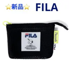 FILA × PEANUTS SNOOPY コラボ 3ROOM メッシュポーチ