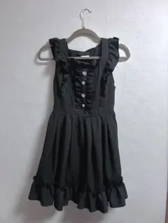 イノセントワールド　胸元ヨーク切替ジャンパースカート　ストライプシフォン イノセントワールド 胸元ヨーク切替ジャンパースカート ストライプ