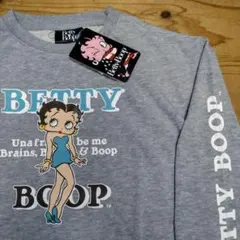 新品タグ付き　グレー　ベティちゃん　裏毛　スウェットトレーナー　Mサイズ