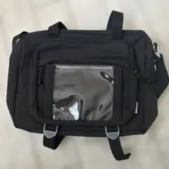 痛バ推し活に！新品未使用黒いナイロンショルダーバッグ