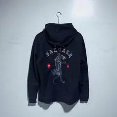 ILL'S イルズ　ブラックパンサー　刺繍　パーカー　ジップ　ブラック　美品　L