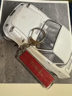 CHANELリボン　キーホルダー