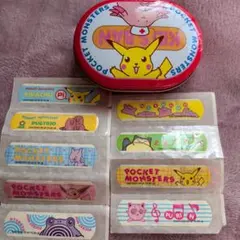 1997年レトロ ポケットモンスター キズバン缶入り 絆創膏セット