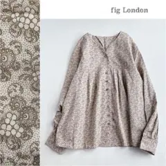 fig London フィグロンドン ⿻ ミュートブラウス コットン 貝ボタン