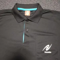 Nittaku　卓球ウェア　Sサイズ　ブラック　水色　ポロシャツ