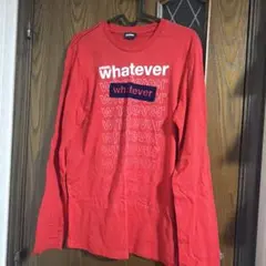 DIESEL whatever 長袖Tシャツ 赤