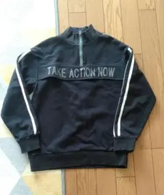 黒 ハーフジップ トレーナー　150サイズ