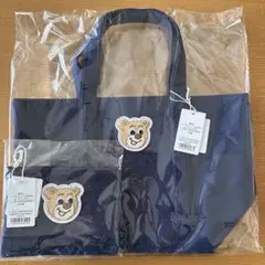 オールドテディ　ネイビー　Lサイズ　リニューアル版　 L字ポーチ フェイラー オールドテディ ネイビー Lサイズ リニューアル版 L字